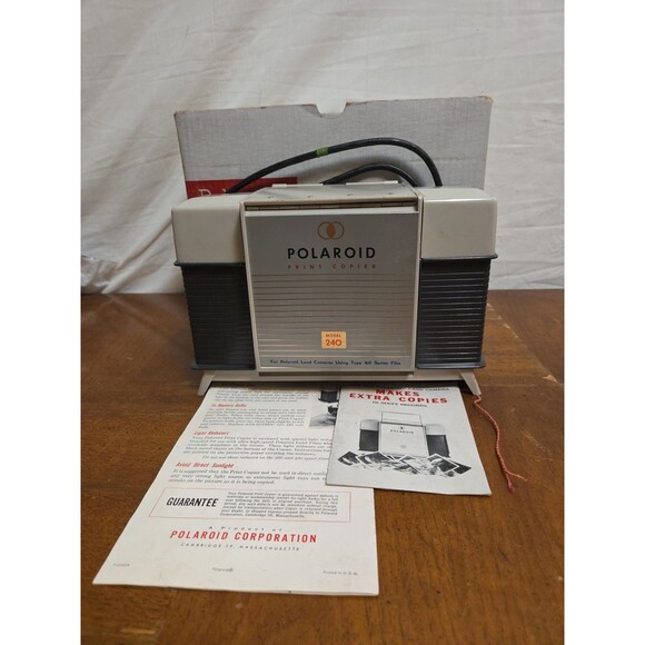 Polaroid Print Copier Model 240 Original Box & Paperwork Powers On Vintage - Picture 1 of 3